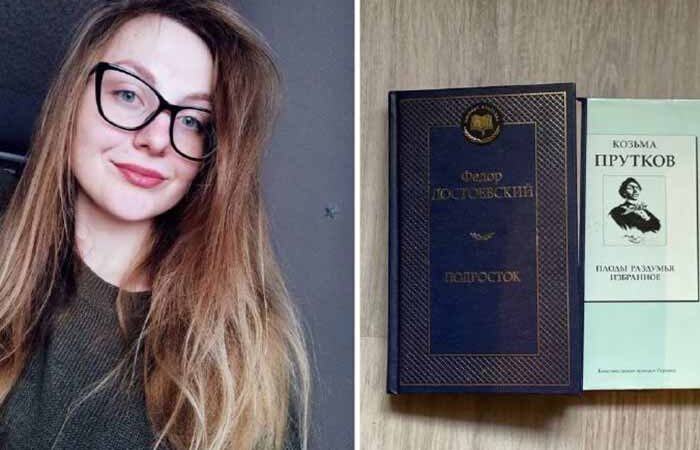 Пример дня: киевлянка сдает русские книги на макулатуру