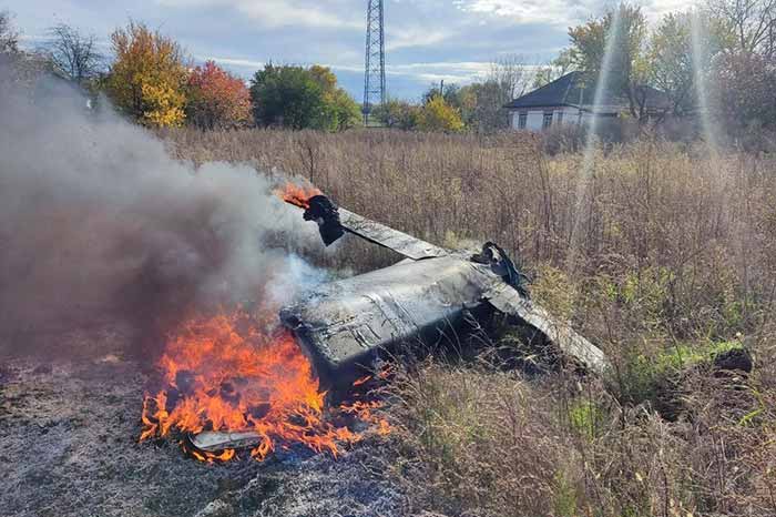 Залишки однієї із збитих ракет. Летіла до столиці, не долетіла
