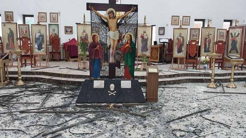 Під час російської ракетної атаки постраждав Свято-Миколаївський храм в Києві