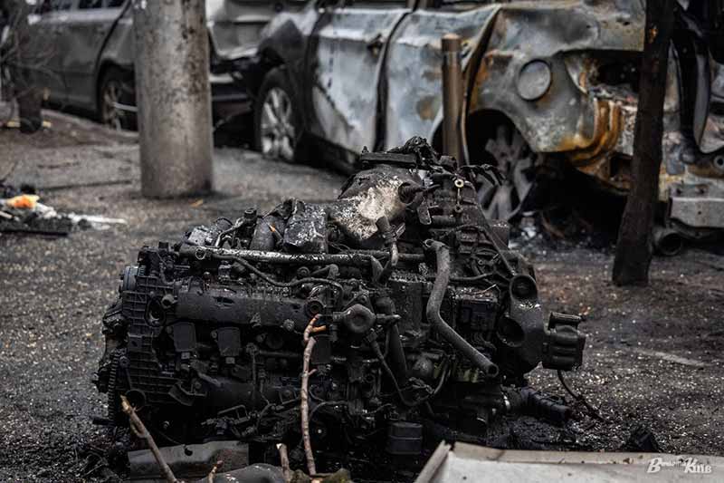 Вулиця Антоновича після обстрілу