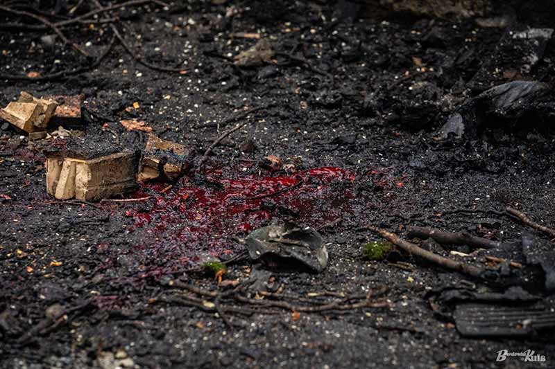 Вулиця Антоновича після обстрілу