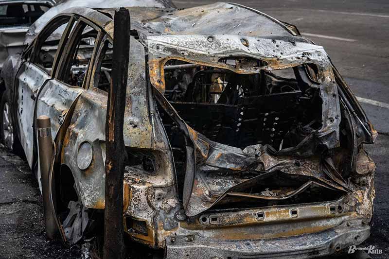 Вулиця Антоновича після обстрілу